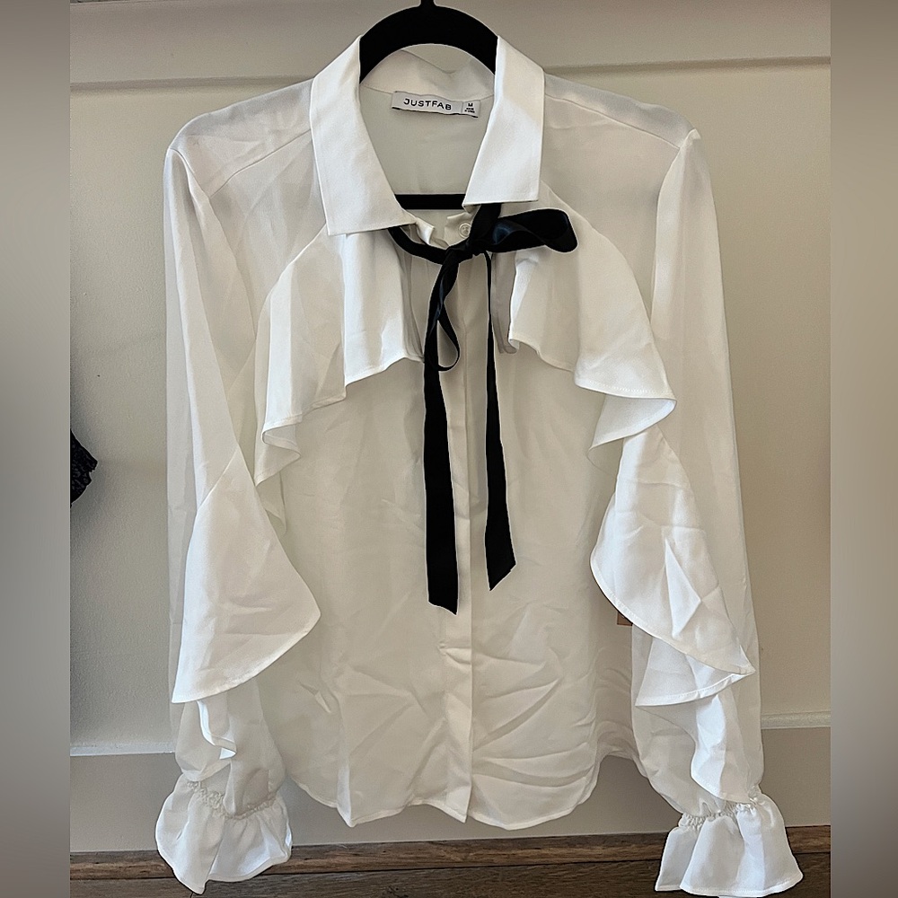 JUSTFAB Bow Tie Blouse